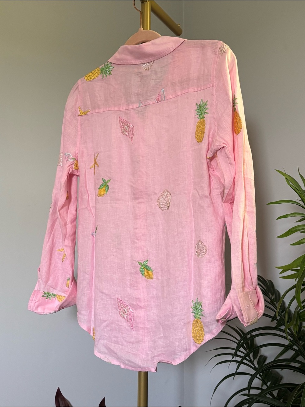 Lilly Pulitzer Pink Seacoast Linen with Happy Hour Embroidery🍸🌴 - Picture 9 of 16